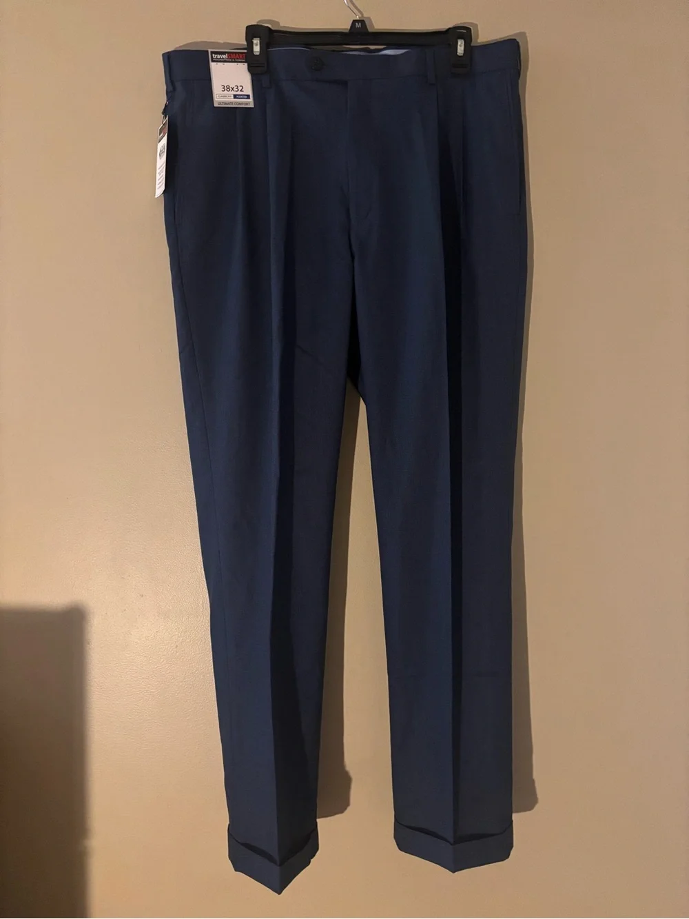TravelSMART Roundtree & Yorke Men’s Navy Blue Dress Pants 38W x 32L